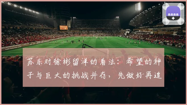 苏东对徐彬留洋的看法：希望的种子与巨大的挑战并存，先做好再追求完美